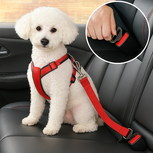 Retractable Dog Seat Belt – Pet Car Safety Harness